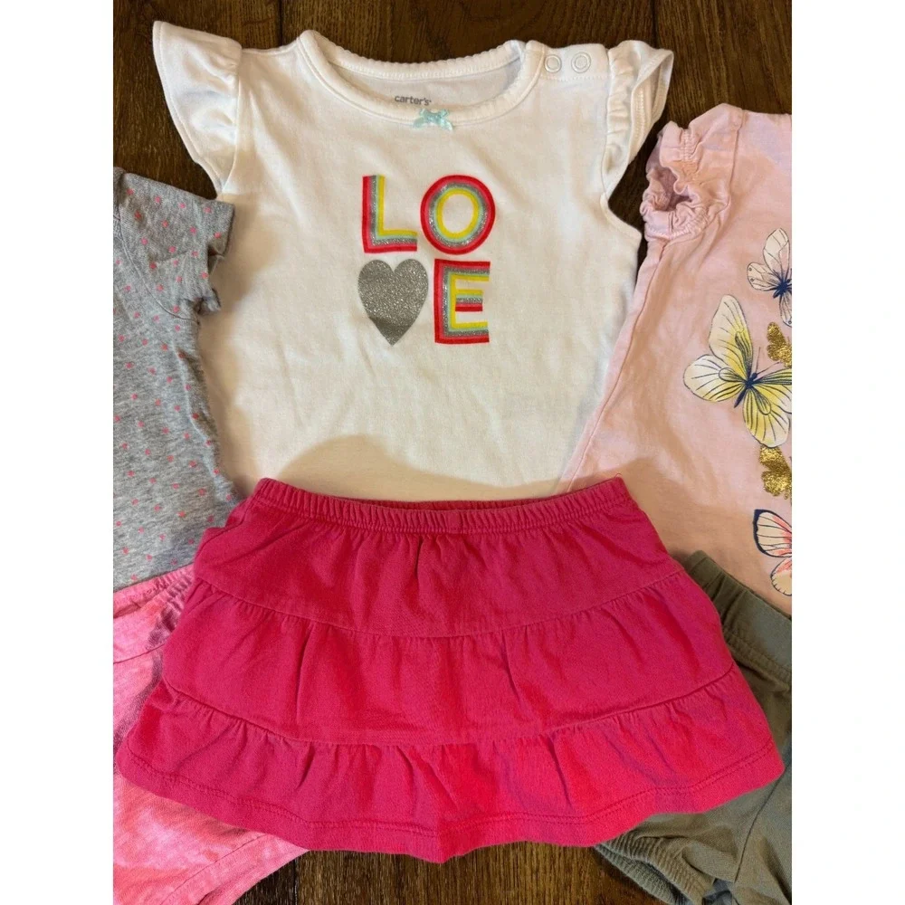 Baby Girl Clothes 6 Months Outfits Shorts Skirt Shirts Summer Butterflies Cute